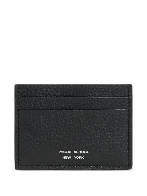 Public School grained-leather card holder