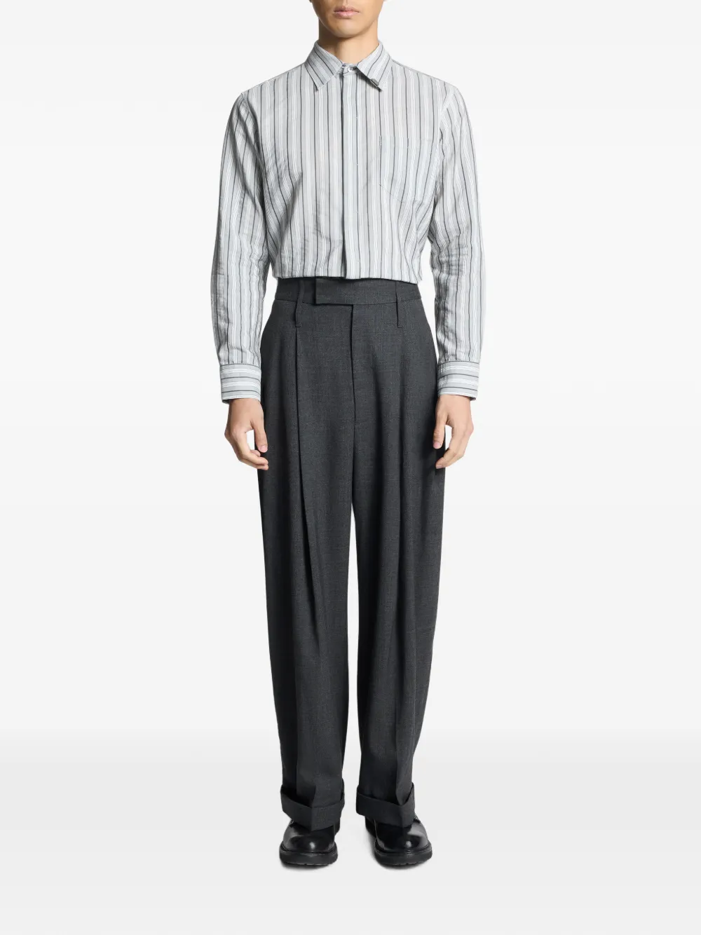 PUBLIC SCHOOL NEW YORK Waverly mohair broek Grijs