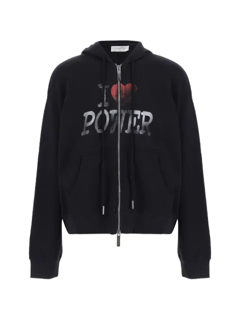 Matières Fécales graphic-print zip-up hoodie