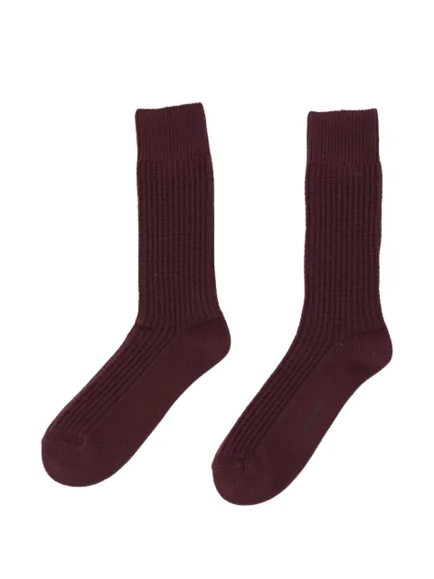ANT45 waffle-knit ribbed socks