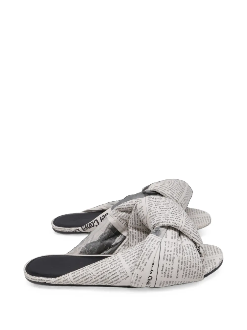 Balenciaga Pre-Owned Drapy Newspaper sandals - Bianco