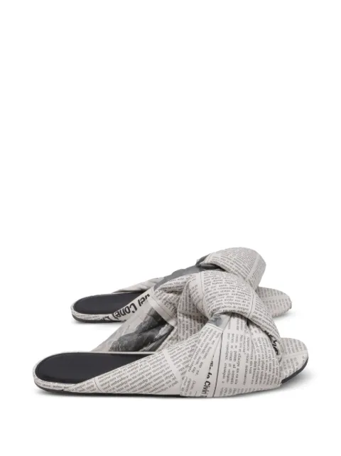 Balenciaga Pre-Owned Drapy Newspaper sandals