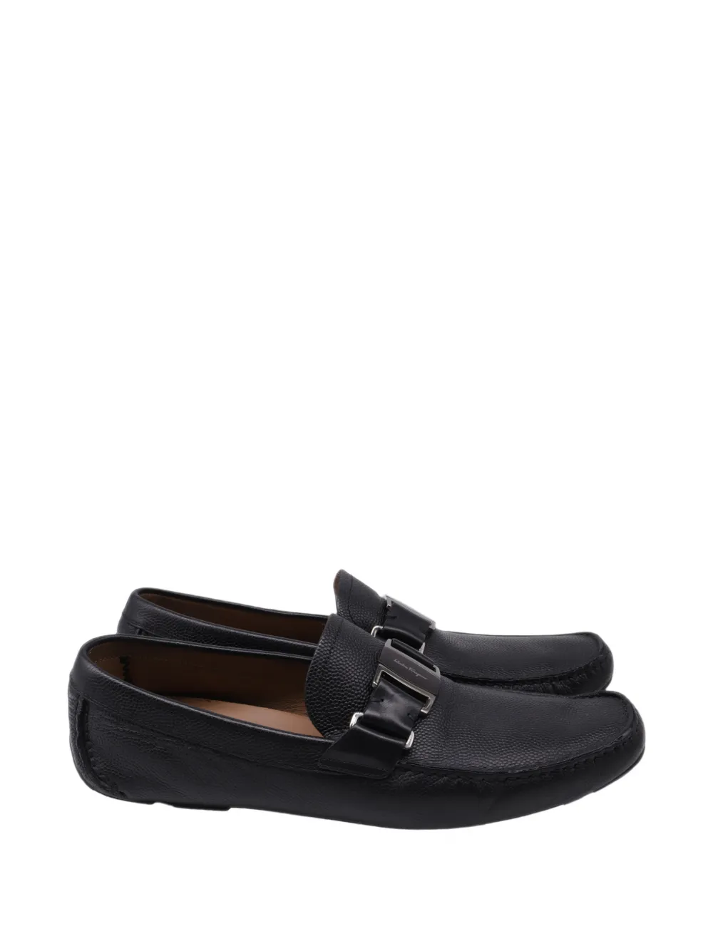 Ferragamo Pre-Owned Sardegna leather loafers - Nero