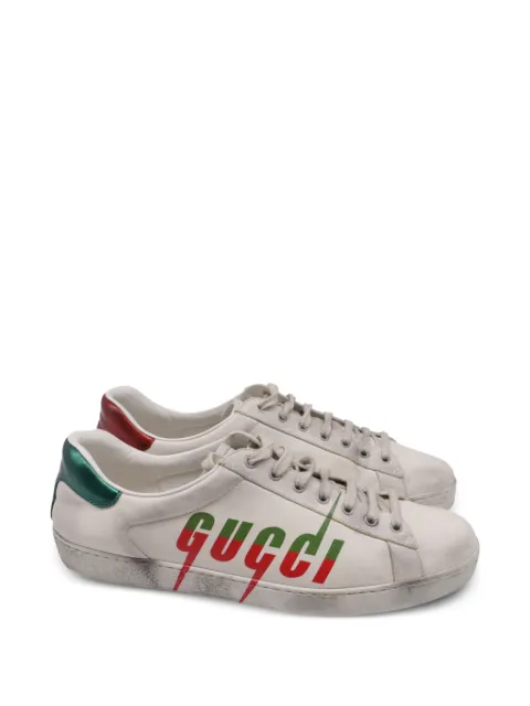 Gucci Pre-Owned Ace Blade distressed sneakers
