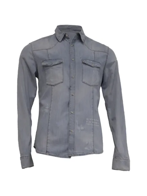 Givenchy Pre-Owned distressed slim-fit denim shirt