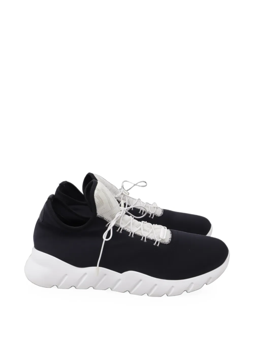 Fendi Pre-Owned low-top knit sneakers - Nero