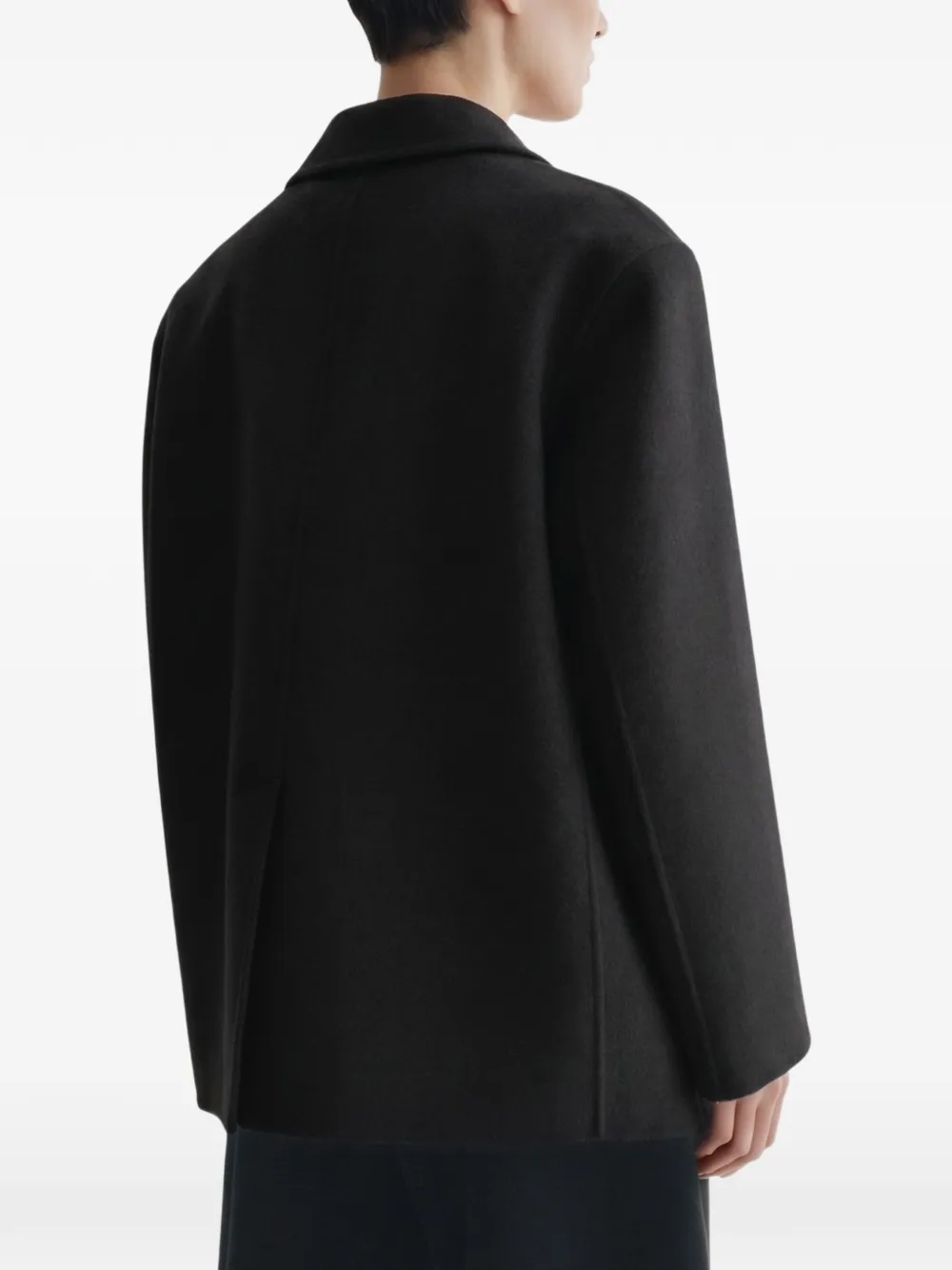 Lisa Yang patch-pocket single-breasted jacket Zwart