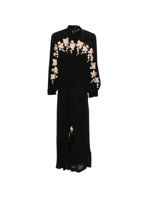 ZIMMERMANN floral-embroidered belted maxi dress