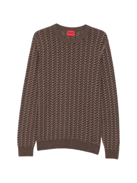 BOSS Simond chevron-knit sweater