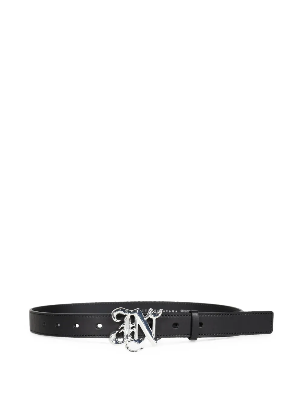 JUN/NAKAYAMA logo-buckle leather belt - Nero
