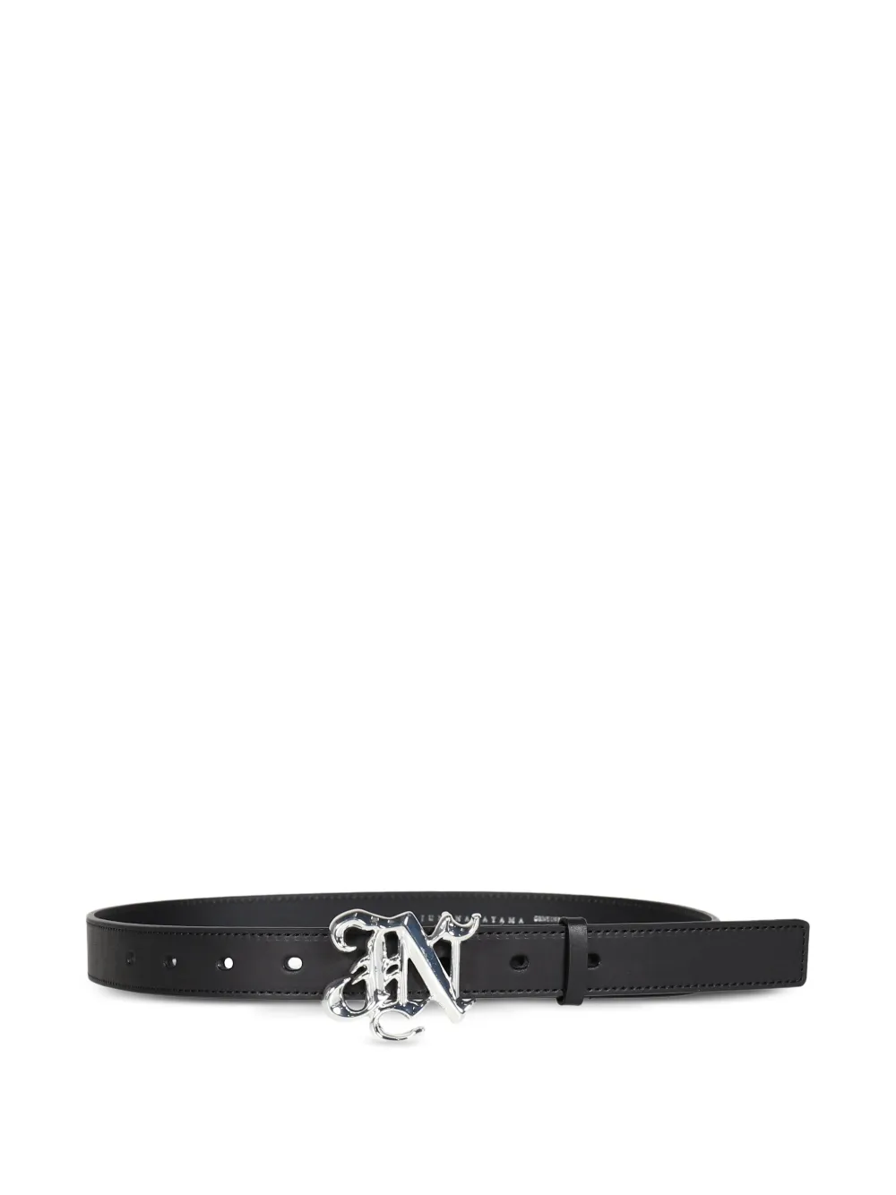 JUN/NAKAYAMA logo-buckle leather belt - Nero