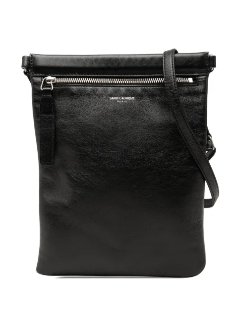 Saint Laurent Pre-Owned 2022 Antiqued Lambskin Sid Flat crossbody bag
