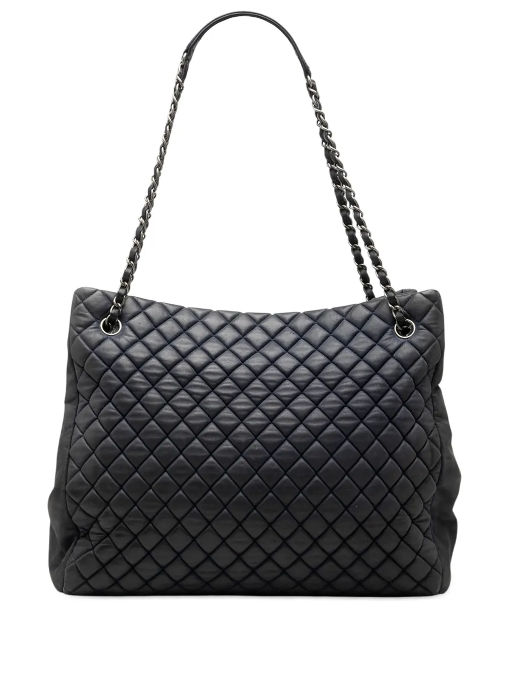 CHANEL Pre-Owned 2012-2013 Large Quilted Calfskin New Bubble tote bag - Blu