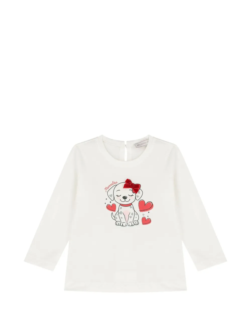 Monnalisa Pyjama met hartprint Wit