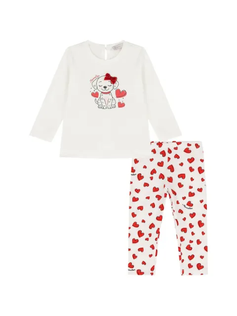 Monnalisa heart-print pajamas