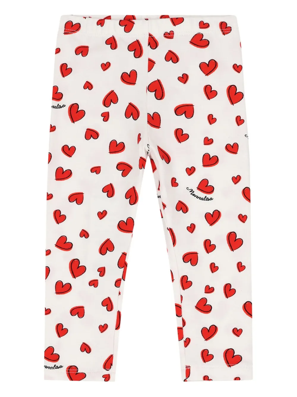 Monnalisa Pyjama met hartprint Wit
