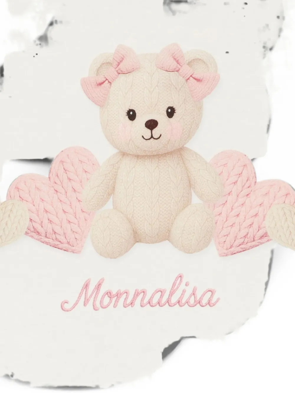 Monnalisa teddy-bear print blanket Wit