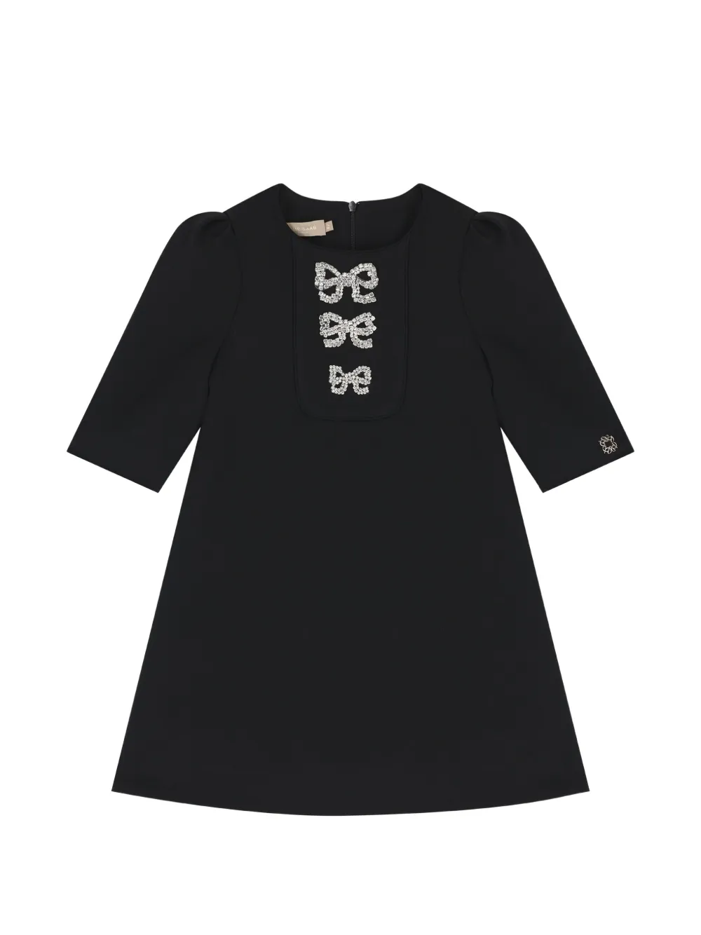 ELIE SAAB JUNIOR crystal-embellished A-line mini dress - Nero