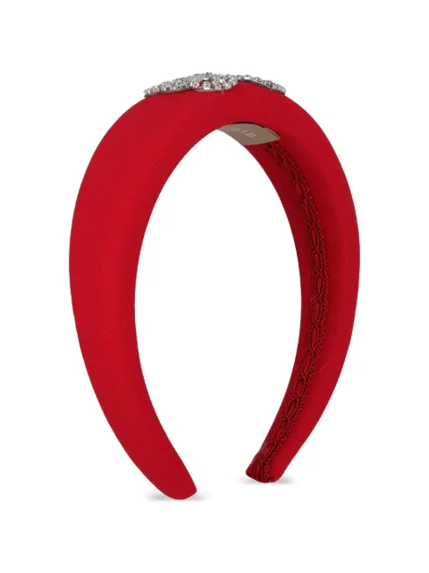 ELIE SAAB JUNIOR crystal-embellished bow padded hairband