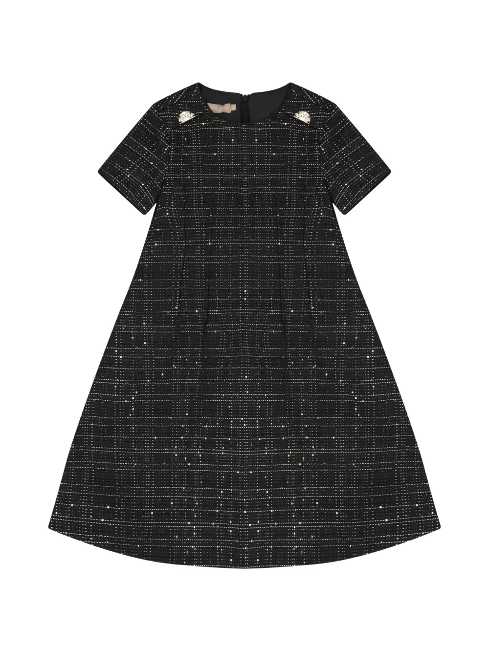 ELIE SAAB JUNIOR sequin-embellished tweed mini dress Zwart