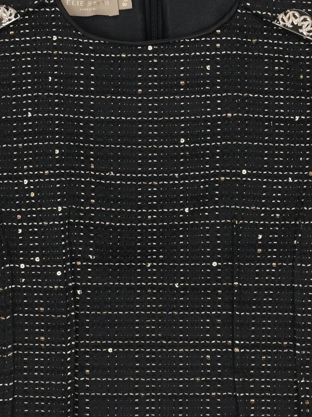 ELIE SAAB JUNIOR sequin-embellished tweed mini dress Zwart