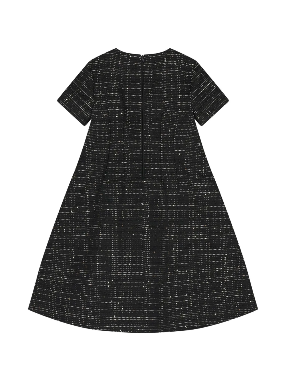 ELIE SAAB JUNIOR sequin-embellished tweed mini dress Zwart
