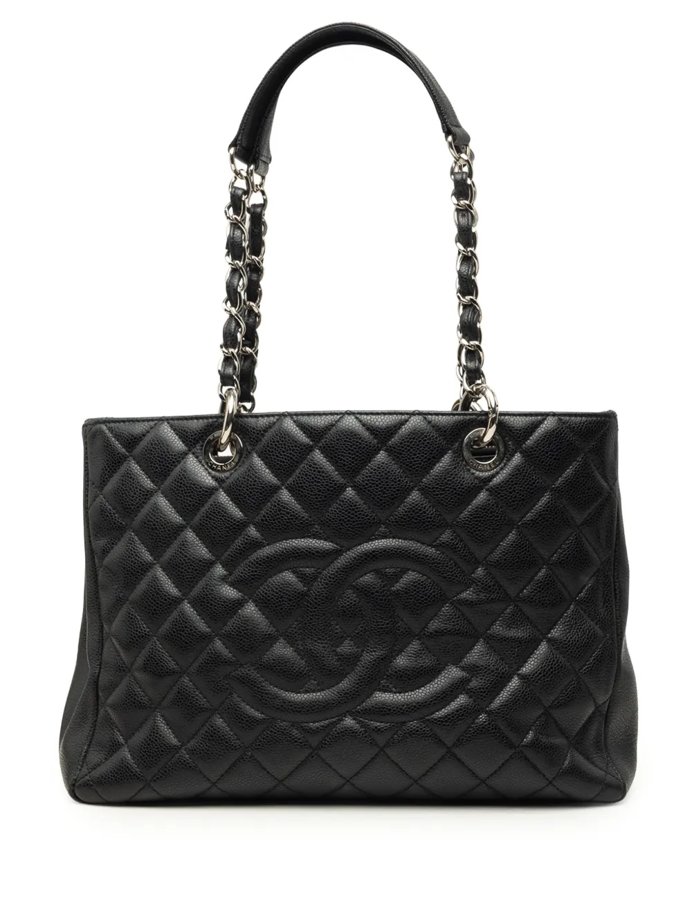 CHANEL Pre-Owned 2009-2010 Caviar Grand Shopping tote bag - Nero