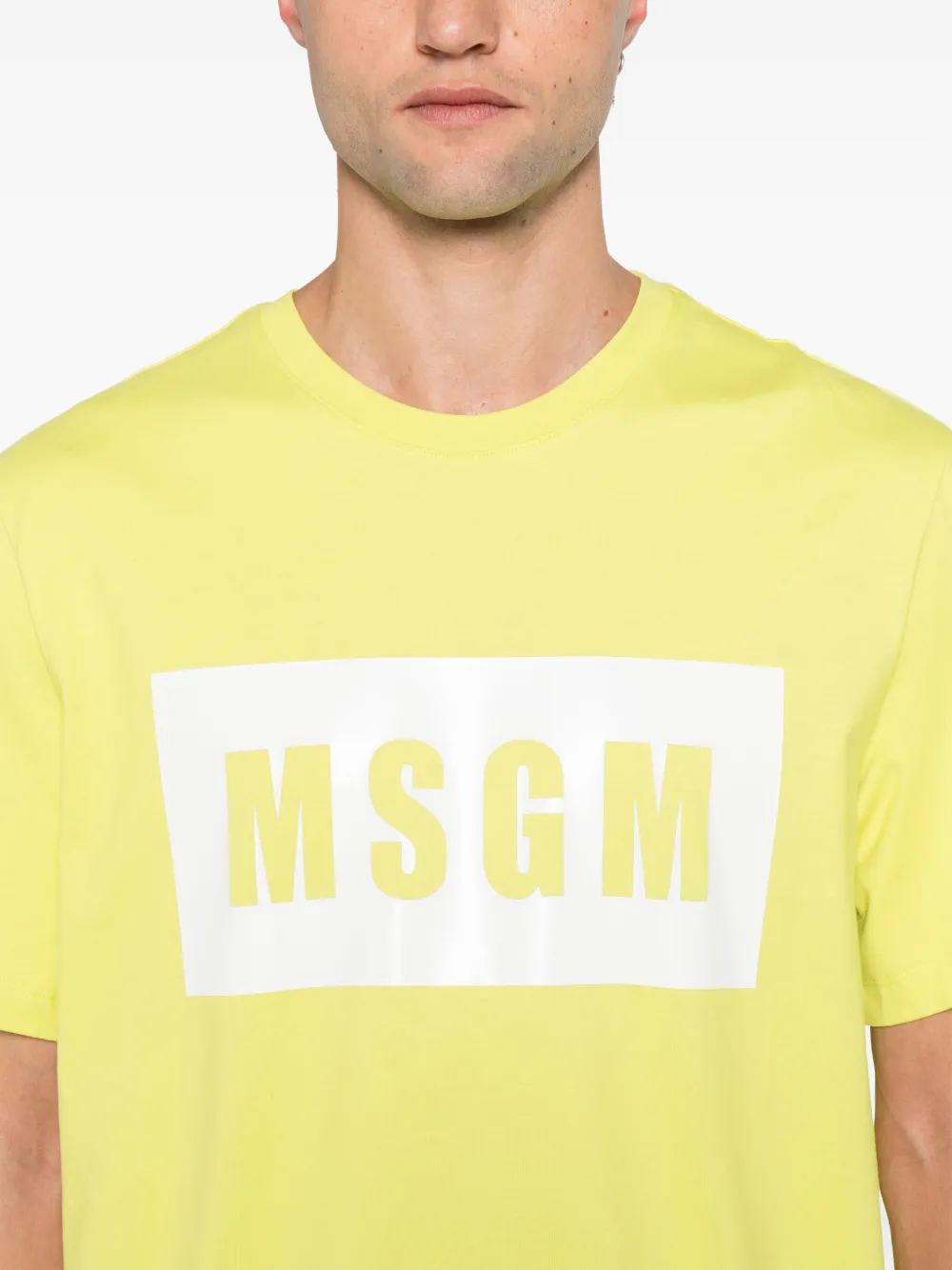 MSGM T-shirt met logoprint Geel