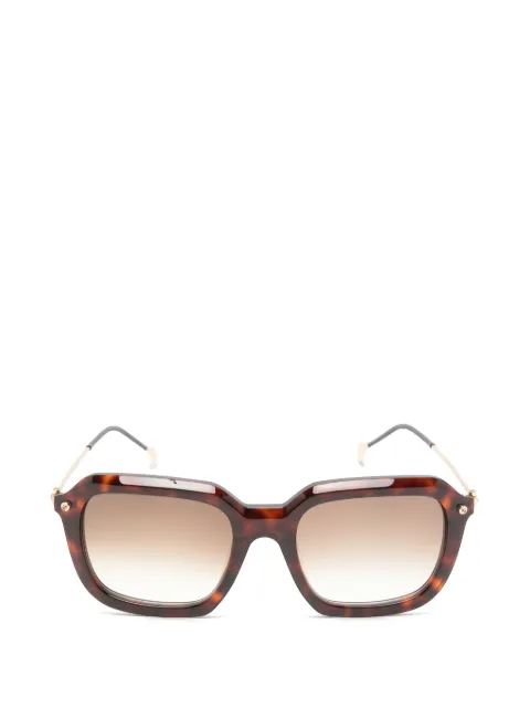 Yohji Yamamoto tortoiseshell-effect sunglasses