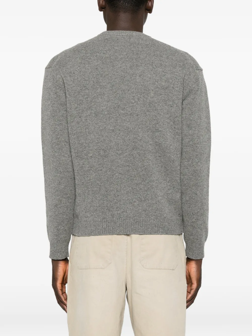Maison Kitsuné Intarsia trui Grijs