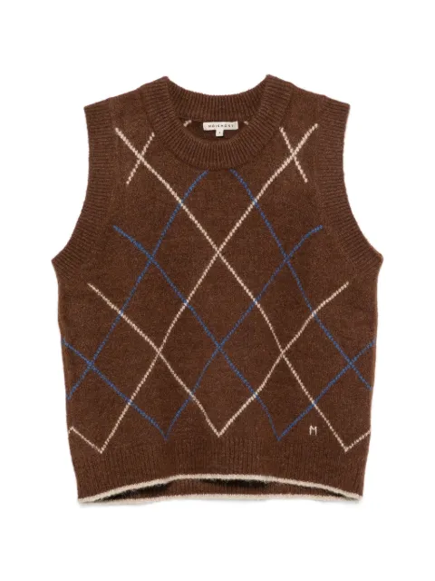 MOISMONT argyle knit sweater vest