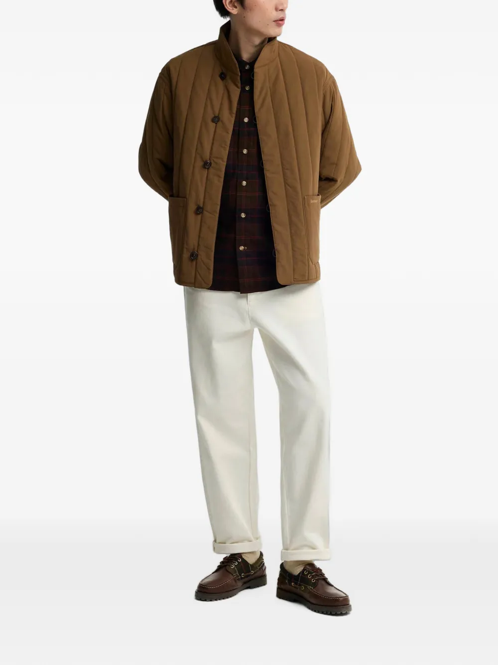 Barbour Gewatteerd jack Bruin