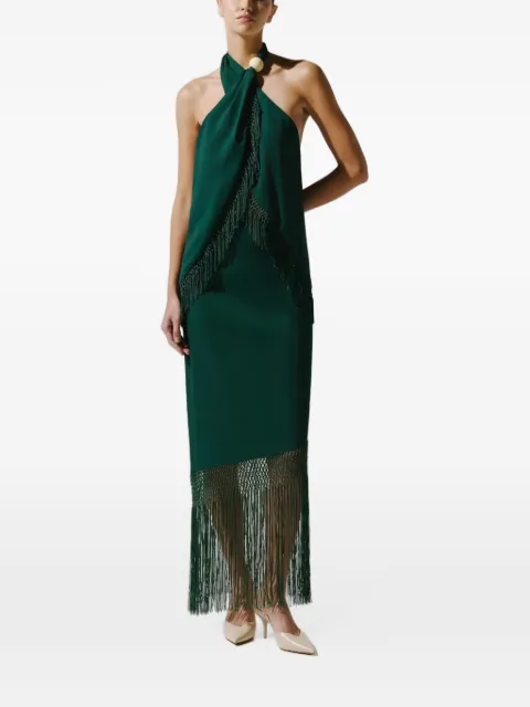 Baobab Austin fringe-detail maxi skirt