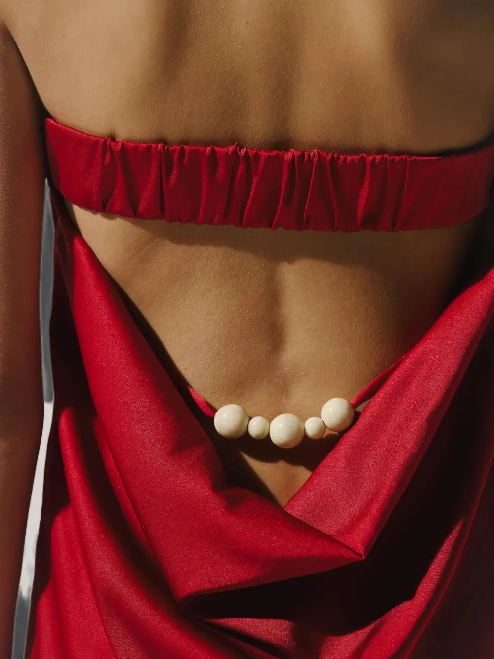 Baobab Lola strapless dress Rood