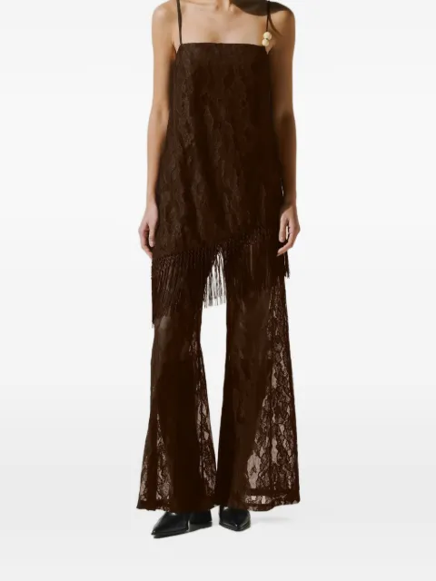 Baobab pantalones Porto acampanados de encaje