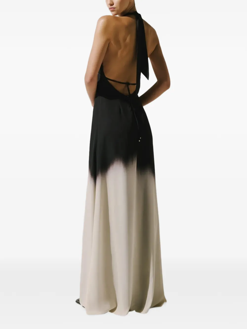 Baobab Louise resin-embellished open-back maxi dress Zwart