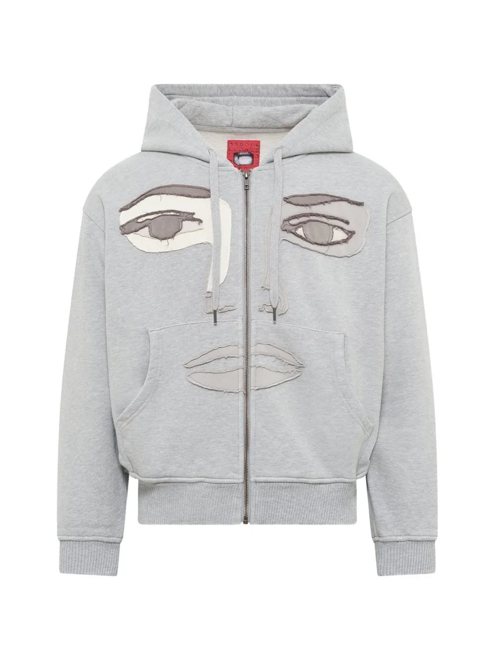 KidSuper Patchwork Face zip-up hoodie