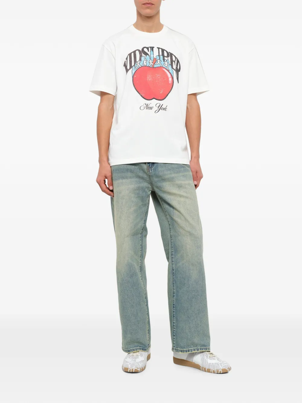 KidSuper NYC T-shirt met grafische print Wit