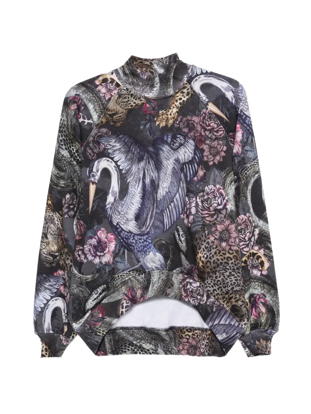 Just Cavalli animal-print floral-print sweatshirt