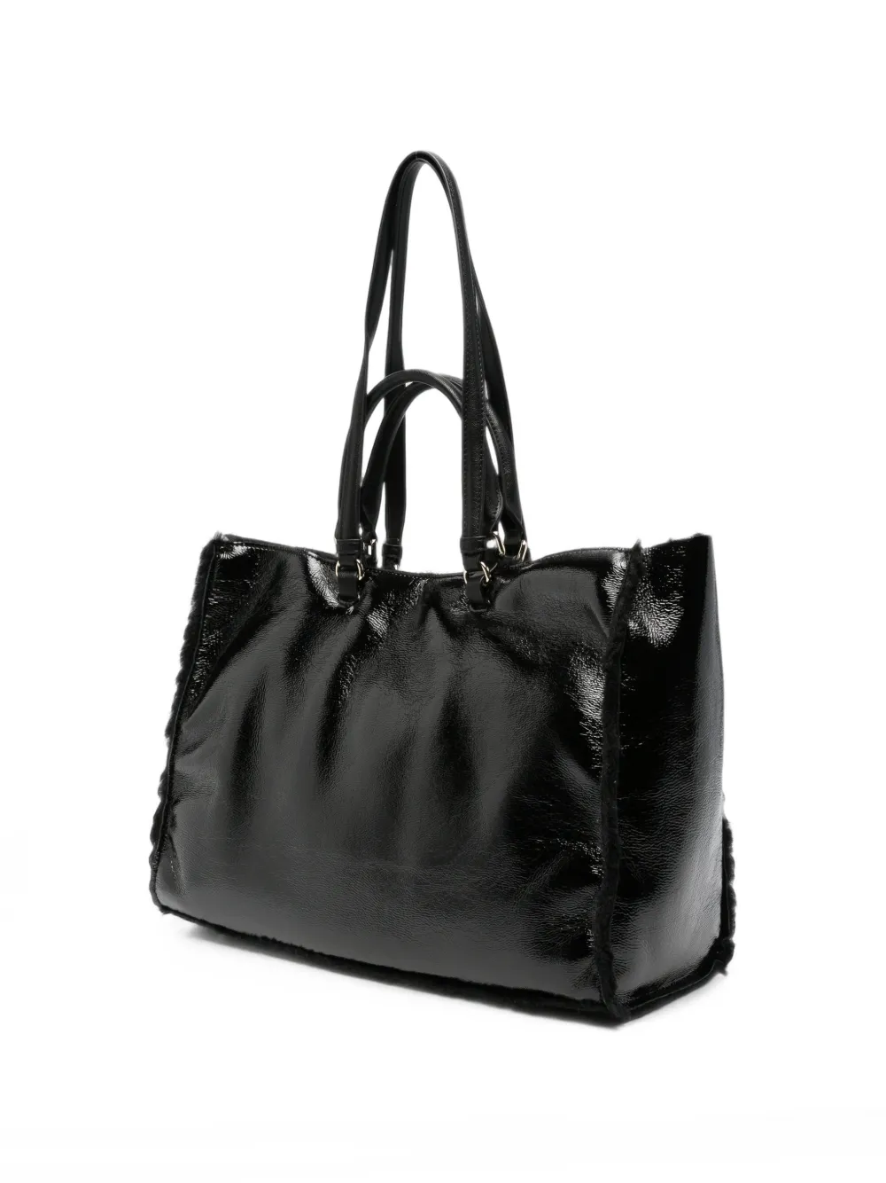 ERMANNO FIRENZE large embroidered tote bag Zwart