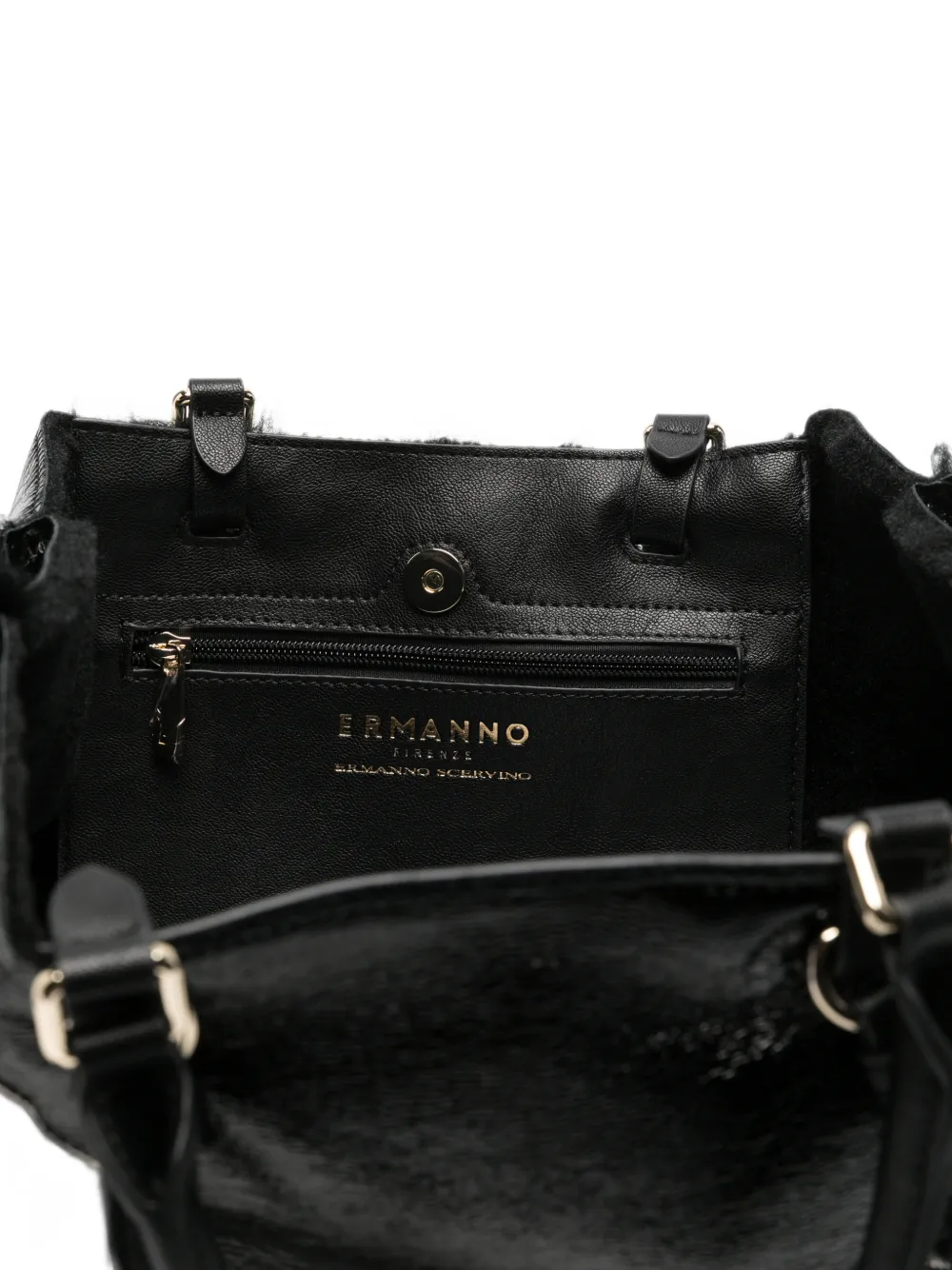 ERMANNO FIRENZE large embroidered tote bag Zwart