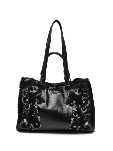 ERMANNO FIRENZE tote bordado de piel
