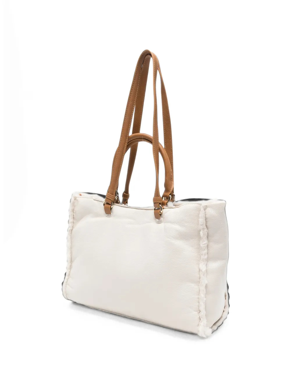 ERMANNO FIRENZE small Barbara floral-embroidery tote bag Beige