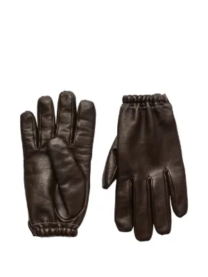 新品　Rick Owensブラウンレザー手袋 Mサイズ Rick Owens パネル グローブ | ブラック | FARFETCH JP