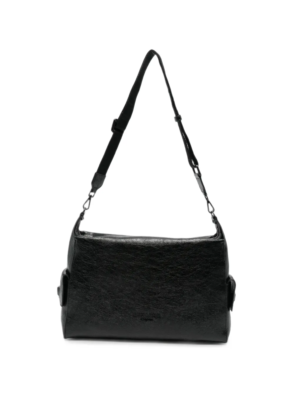 ERMANNO FIRENZE crinkled-leather crossbody bag - Nero