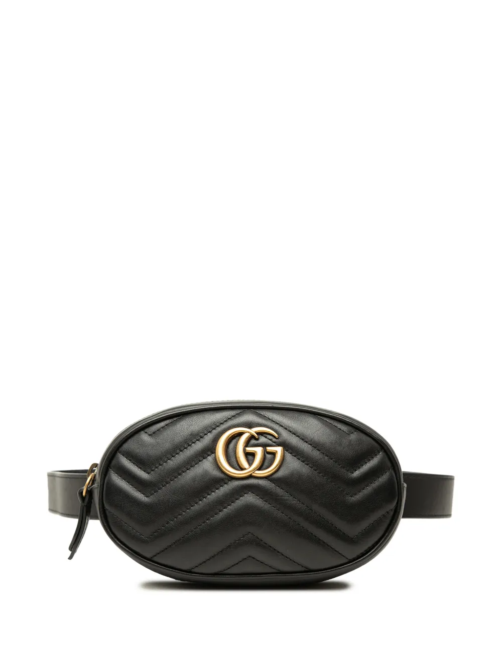 Gucci Pre-Owned 2016-2026 GG Marmont Matelasse Calfskin belt bag - Nero