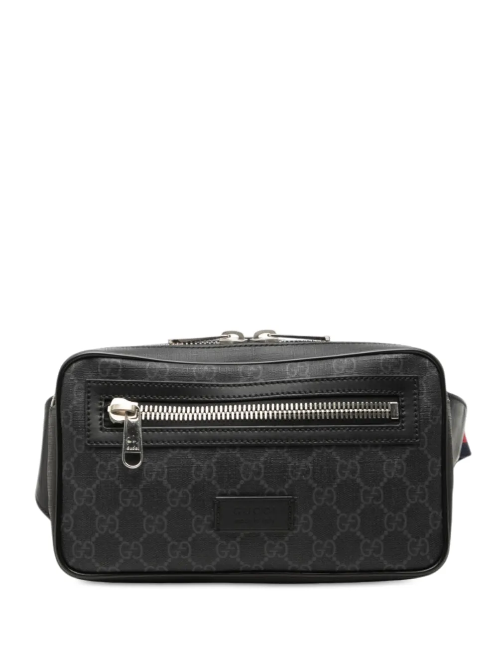 Gucci Pre-Owned 2000-2015 GG Supreme Web belt bag - Nero