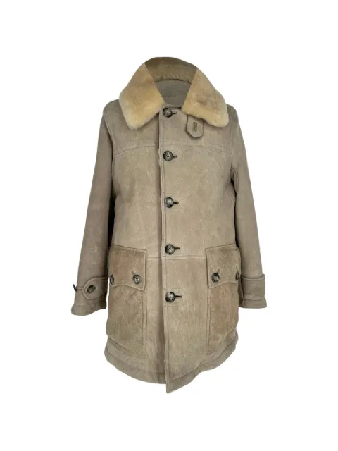 Tom Ford Pre-Owned shearling button-down coat