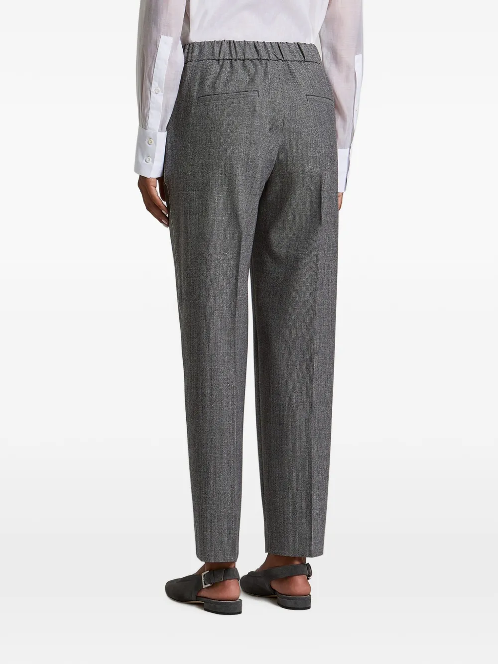 Peserico Plooibroek met elastische taille Grijs