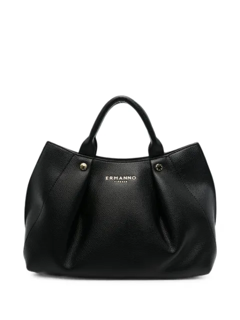 ERMANNO FIRENZE  logo-plaque grained-leather tote bag